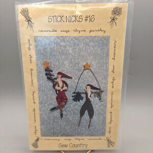 Stick Nicks #16 Sewing Pattern Herb Santa and Skinny Nick By Sew Country